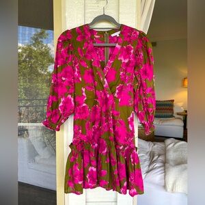 OLIVACEOUS** summer V-neck mini dress